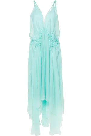 Alberta Ferretti Sheer silk midi dress