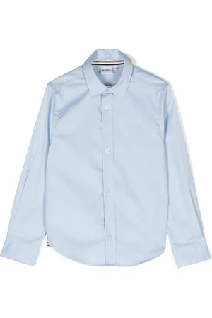 HUGO BOSS Logo-embroidered cotton shirt