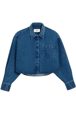 Ami Cropped denim shirt