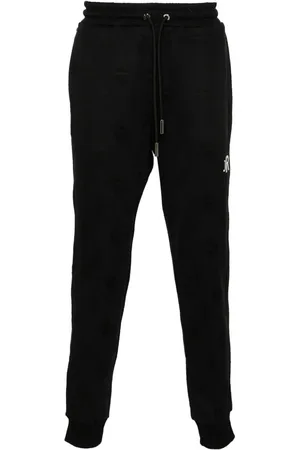 John Richmond Logo-jacquard tapered trousers