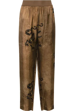 UMA WANG Palmer dragon-print trousers