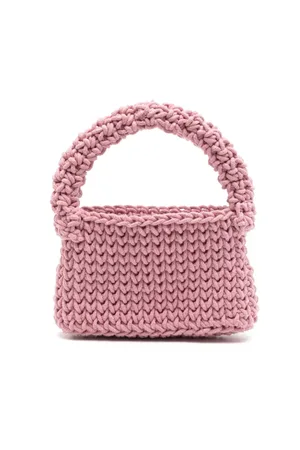 Nannacay Nicoletta crochet-knit tote bag