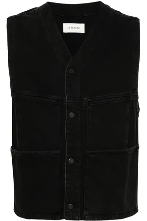 LEMAIRE V-neck sleeveless denim gilet