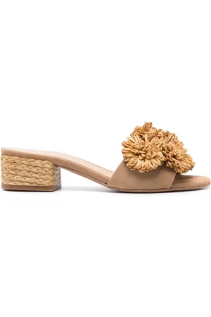 Paloma Barceló 40mm floral-appliqué mules