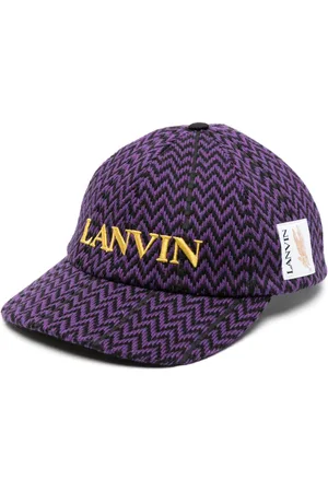 Lanvin X Future logo-embroidered chevron-woven cap