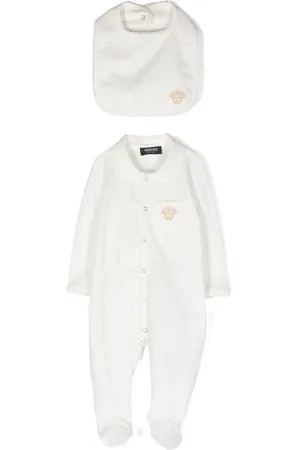 VERSACE Medusa Head-embroidered babygrow set