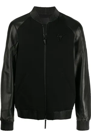 Giuseppe Zanotti Mixed fabric biker jacket