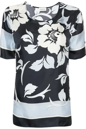 P.A.R.O.S.H. Floral-print silk blouse