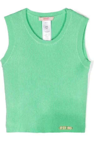 Liu Jo Logo-plaque ribbed tank top