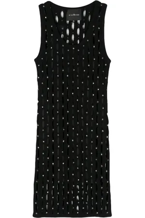 John Richmond Crystal-embellished knitted dress