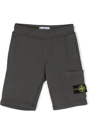 Stone Island Compass-badge cotton track shorts