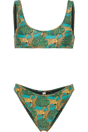 Reina Olga Coolio Jungle Fever-print bikini set
