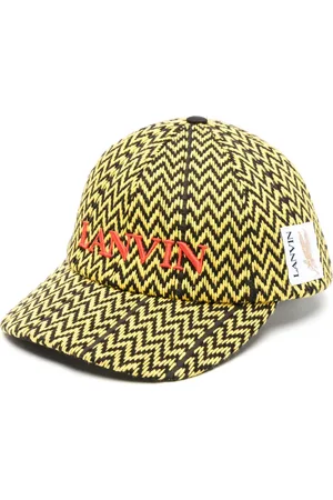 Lanvin Logo-embroidered chevron-woven cap
