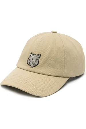 Maison Kitsuné Fox-patch cotton baseball cap