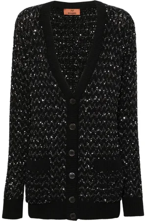 Missoni Zigzag-knit sequinned cardigan