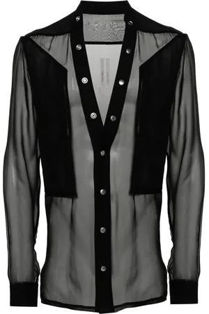 Rick Owens Larry Fogpocket chiffon shirt