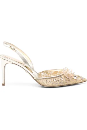 RENE CAOVILLA Cinderella 80mm leather sandals