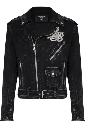 Studded jean jacket store mens