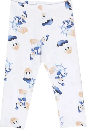 MONNALISA Motif-print cotton leggings