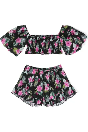 MONNALISA Floral-print cotton shorts