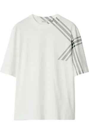 Burberry Check Sleeve Cotton T-shirt