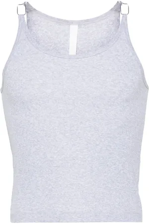DION LEE Wire Strap organic cotton tank top