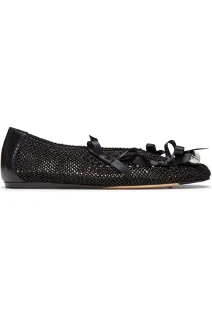 Simone Rocha Bell-charm crochet ballerina shoes