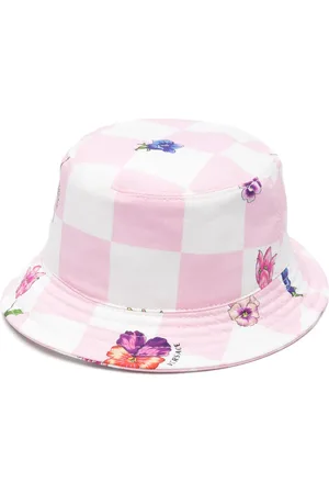 VERSACE Blossoms check bucket hat