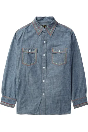 Pins & Needles Contrast-stitching denim shirt