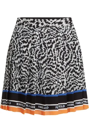 Karl Lagerfeld Zebra-print pleated miniskirt