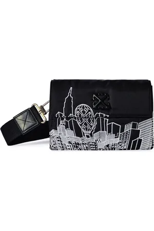 OFF-WHITE Soft Jitney 1.4 NY Skyline Arrow-plaque shoulder bag