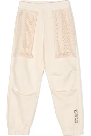Emporio Armani Mesh-detail track trousers