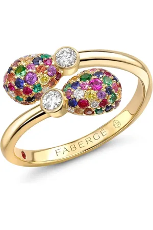 Faberge 18kt yellow Emotion multi-stone cocktail ring