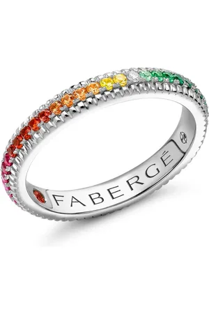 Faberge 18kt white gold Colour Of Love multi-stone ring