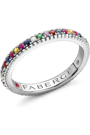 Faberge 18kt white gold Colour Of Love multi-stone ring