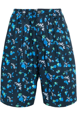 Marni Dripping abstract-print deck shorts