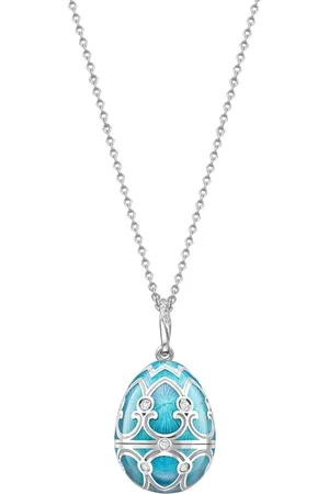 Faberge 18kt white gold Heritage Snowflake Surprise Locket diamond pendant necklace