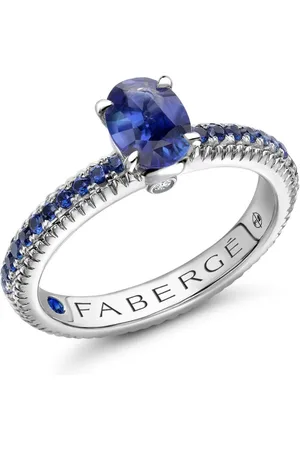 Faberge 18kt white gold Colours Of Love sapphire and diamond ring