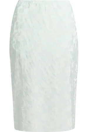 BITE Floral-jacquard midi skirt