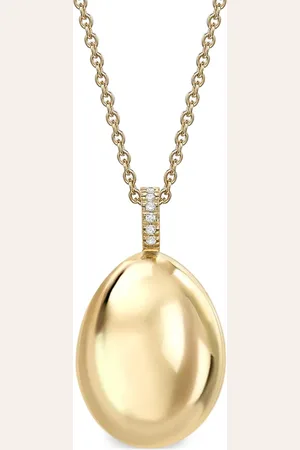 Faberge 18kt yellow Essence Egg pendant necklace