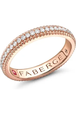 Faberge 18kt rose Colours of Love diamonds fluted eternity ring