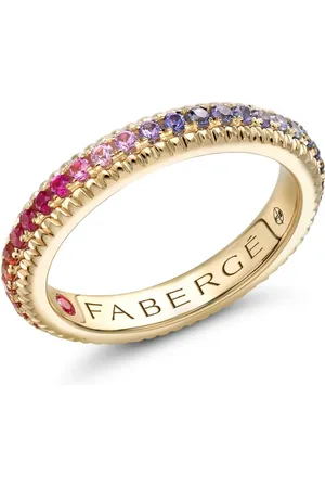 Faberge 18kt yellow Colours of Love Rainbow fluted eternity ring