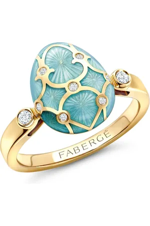 Faberge 18kt yellow gold Heritage Egg diamonds ring