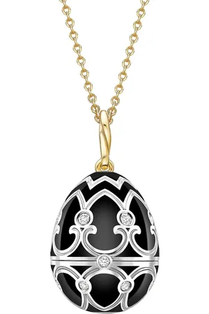 Faberge 18kt gold Heritage Penguin Surprise diamond locket necklace