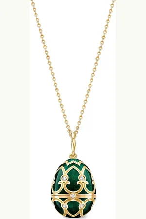 Faberge 18kt yellow gold Heritage Panda Surprise diamonds locket necklace