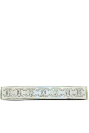 CHANEL 1997 CC-embellished iridescent-effect hair barrette
