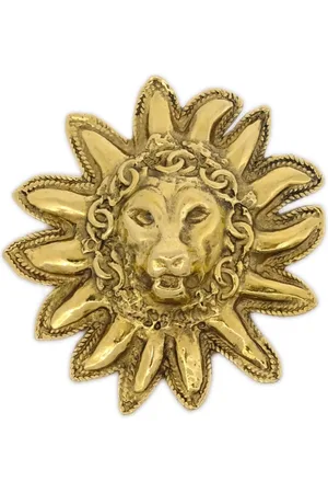 CHANEL 1990-2000s CC lion brooch