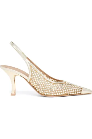 MALONE SOULIERS Vesper 70mm crystal-embellished slingback pumps