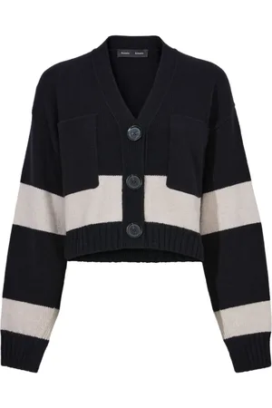 Proenza Schouler Sofia striped wool-blend cardigan