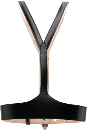 Alexander McQueen V Harness leather belt